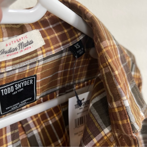 Todd Snyder Indian Madras Plaided Button Down Long Sleeve Shirt - Picture 6 of 7